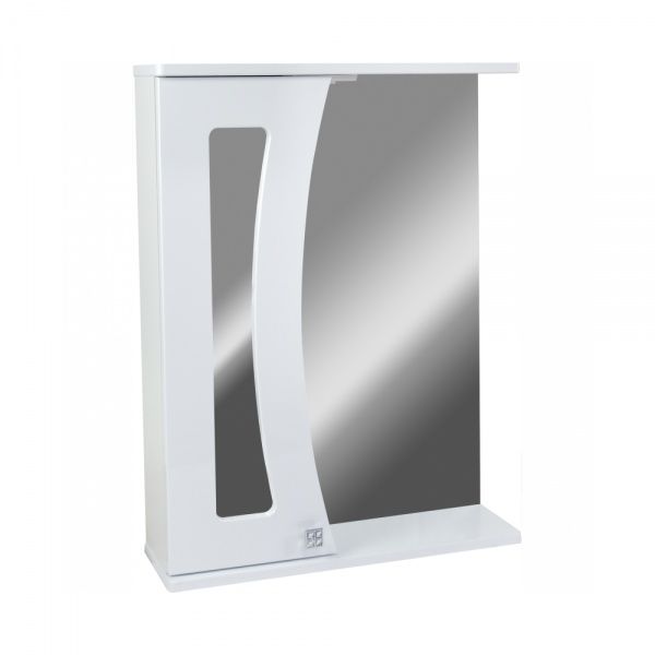 Зеркало "Селена 65" 650х160х732, со шкафчиком СЛЕВА, с подстветкой