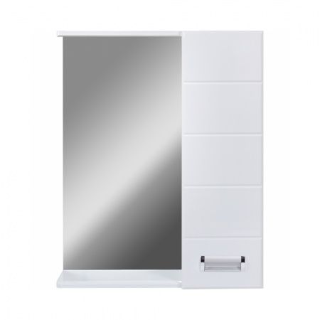 Зеркало "Вега 70" 700х150х700, со шкафчиком СПРАВА, с подстветкой