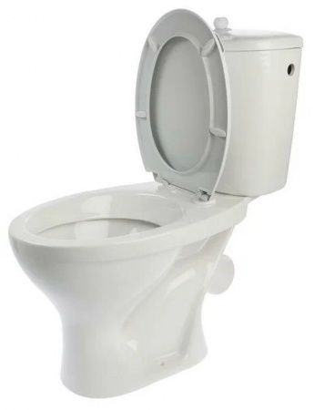 Унитаз "Комфорт Эконом" ЦОП, с бачком, белый, шток, косой выпуск, бок.подв., сиденье полипропилен