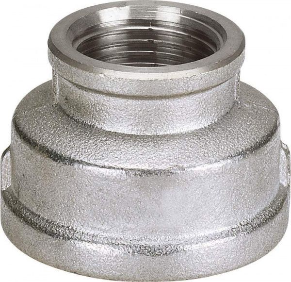 Муфта латунная, никелированная переходная Ду 20х15