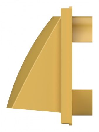 Выход стенной пластиковый D-125, 150х150мм, с клапанном (бежевый)