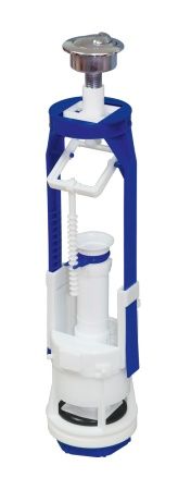 Узел выпуска бачка унитаза, 2 кнопки, пл/хром, Стоп-слив