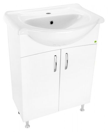 Умывальник мебельный "Роса" с переливом, без комплекта, 1 отверстие, белый