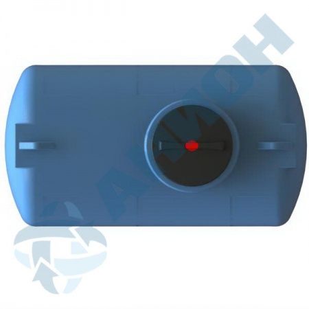 Емкость ПЭ горизонтальная цилиндрическая 1000л (МН1000ФК2) синяя