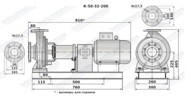 Насос (агрегатированный) К 50-32-200-с  (5,5х3000)
