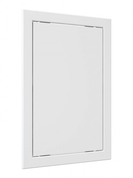 Дверца пластиковая АБС 218х318 (196х296) белая с фланцем