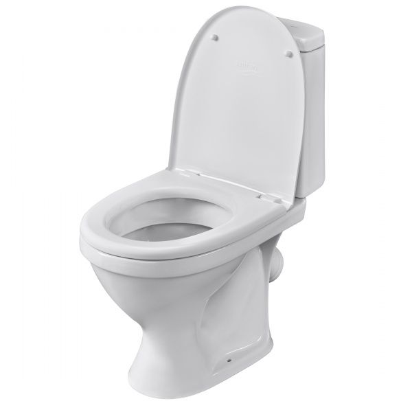 Унитаз "Прайм" белый, 1 кн.арм., косой выпуск, нижн.подв., сид.полипр.
