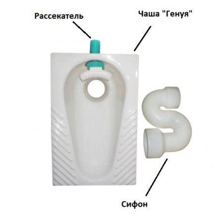 Арматура к чаше "Генуя" (сифон + рассекатель)
