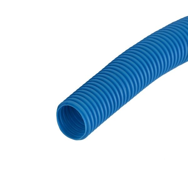 Кожух гофрированный Ду 22, для м/п трубы 16мм, СИНИЙ (бухта 120м)