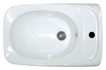 Биде "Альфана" белое, перелив, 1 отверстие под смеситель, без обвязки