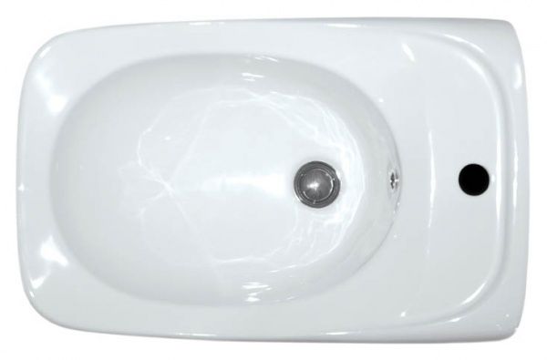 Биде "Альфана" белое, перелив, 1 отверстие под смеситель, без обвязки