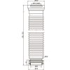 Гофроподвод к унитазу Ду110 L 27-55см АРМИРОВАННЫЙ
