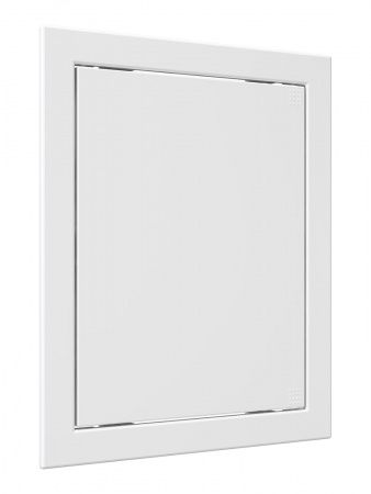 Дверца пластиковая АБС 218х268 (196х246) белая с фланцем