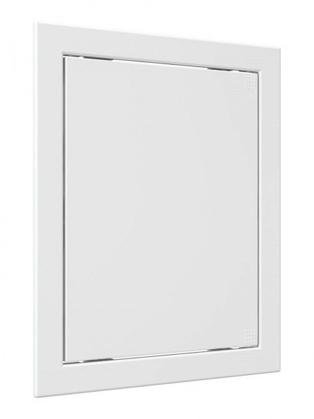 Дверца пластиковая АБС 218х268 (196х246) белая с фланцем