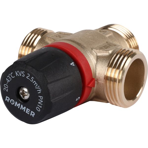 Клапан термостатический смесительный RVM 1" НР Tрег=20-43оС  KVS 1,6 (для, теплого пола)