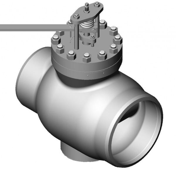 Клапан регулирующий 6с-8-2 Ду 200,   Ру-64   (под приварку, рычажный)