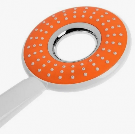 Лейка душевая бублик оранж/белый/хром LE15