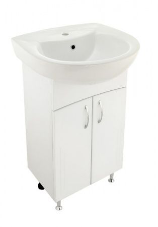 Умывальник мебельный "Оптима" с переливом, без комплекта, 1 отверстие, белый