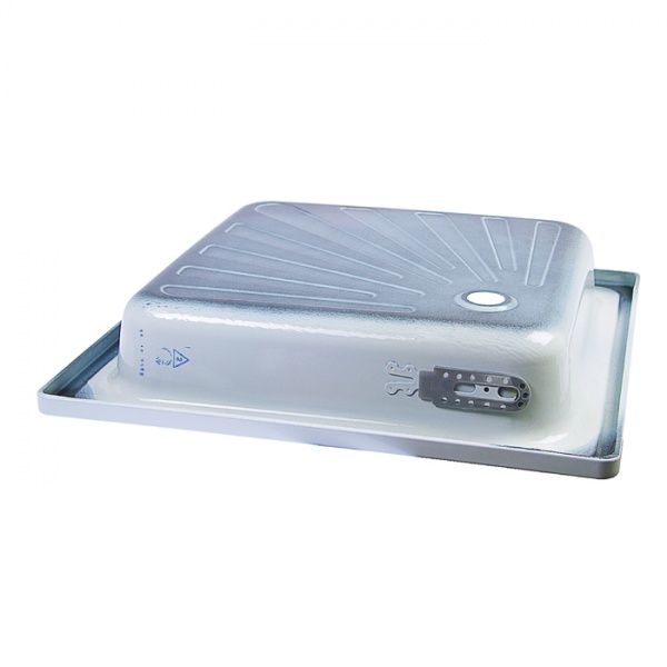 Поддон душевой стальной 900х900х150мм (Белый)