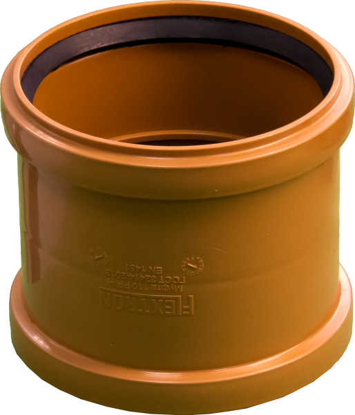 Муфта РР канализационная 110 (оранж.)