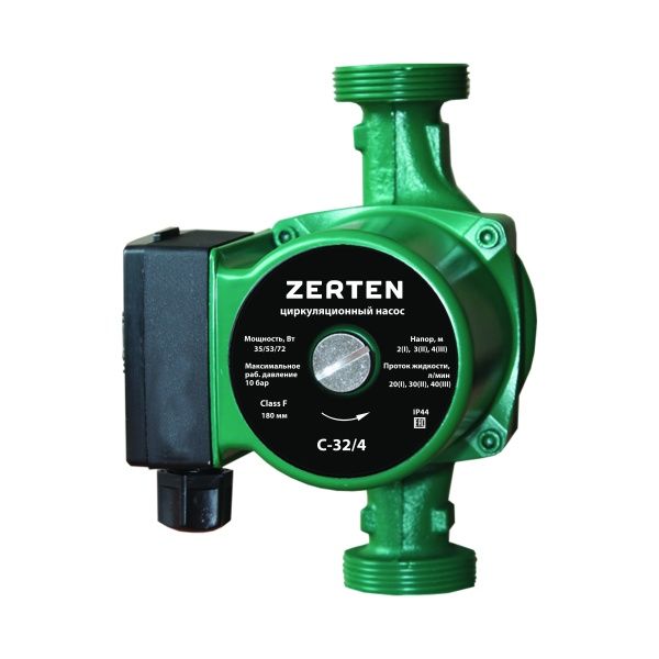 Насос циркуляционный Zerten C-25/6-180, гайки, провод