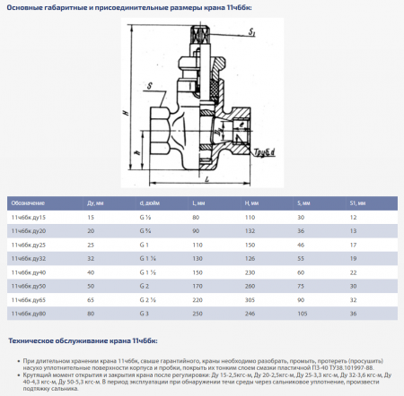 Кран чугунный, пробковый 11ч6бк11 Ду 25