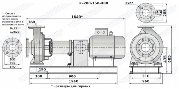Насос (агрегатированный) К 200-150-400б-с  (55х1500)