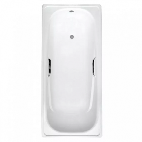 Ванна стальная 170х75см, Белая ITALICA White Wave (Караганда) с ручками-подлокотниками, с ножками