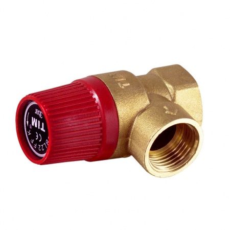 Клапан предохранительный TIM вн/вн Ду 15 Р-1.5bar (красный колпачек)