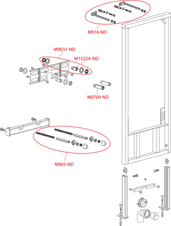 Система инсталляции (монтажная рама) для биде A105/1120