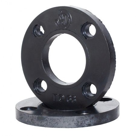 Фланец Ду 80 Р-10 (свободный, под ПЭ трубу Дн90), с полимерным покрытием