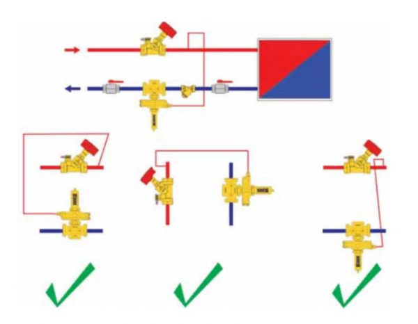 Автоматический клапан TOPAS APT (аналог Danfoss APT, Ридан APT-R)  Ду25, регулятор перепада давления