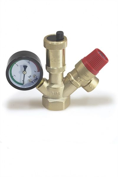 Группа безопасности котла TIM мини Y -образная, ЭКОНОМ (3 Bar), без накидных гаек
