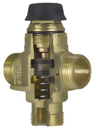 Клапан термостатический смесительный TIM НР 1" (Трег=35-60 оС, KVS 1.6)