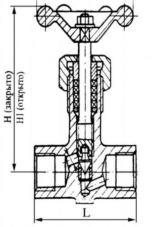 Вентиль 14с64нж (ВВД) Ду 15    (муфтовый)