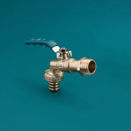 Кран шаровый водоразборный РМС Ду 20 (хром.) "рычаг" (серия - Люкс)