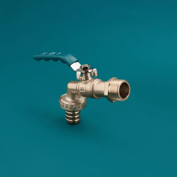 Кран шаровый водоразборный РМС Ду 20 (хром.) "рычаг" (серия - Люкс)