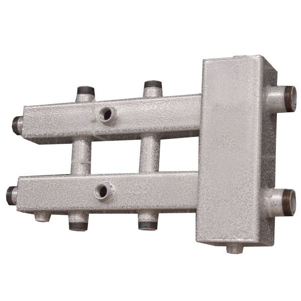 Гидравлический разделитель с коллектором ГРК 70-3 (выходы на две стороны 1+1+1 контуров)