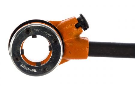 Набор плашки 1/4"-3/8"-1/2"-3/4"-1"-1 1/4", плашкодержатель с трещоткой, труборез, клещи, ФУМ