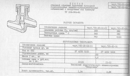 Клапан подъемный 720-20-0A   Ду 20,  Ру-378,  t-280 (под приварку)