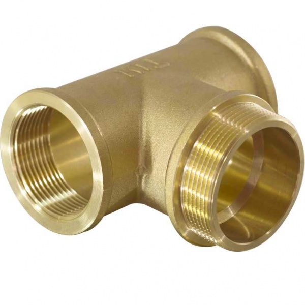 Тройник латунный Ду 15 (м/р/м)