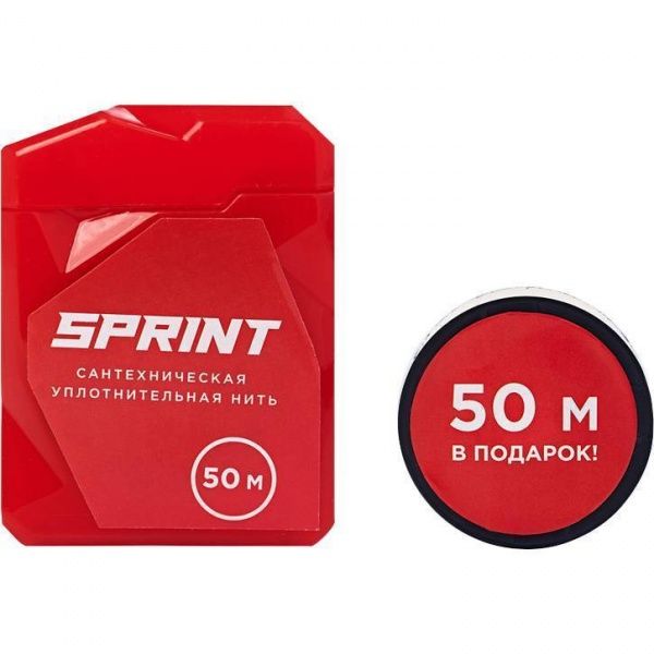 Нить уплотнительная Sprint (50м. бокс+50м. катушка, блистер)