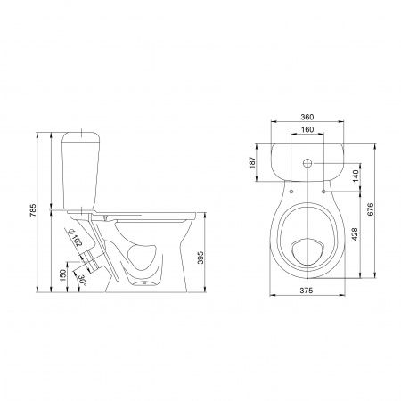 Унитаз "Виктория" АНТИВП., белый, 1 кн.арм., косой выпуск, нижн.подв., сид.полипр.