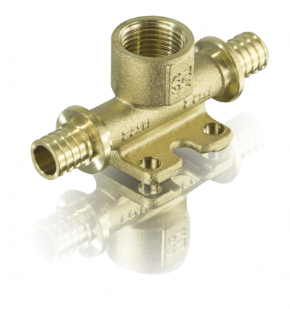 Тройник установочный 16х2.2-ВР1/2" (латунь, аксиальный)