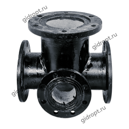 Тройник фланцевый с пожарной подставкой ППТФ100х50   (чугун)   Ру10/16