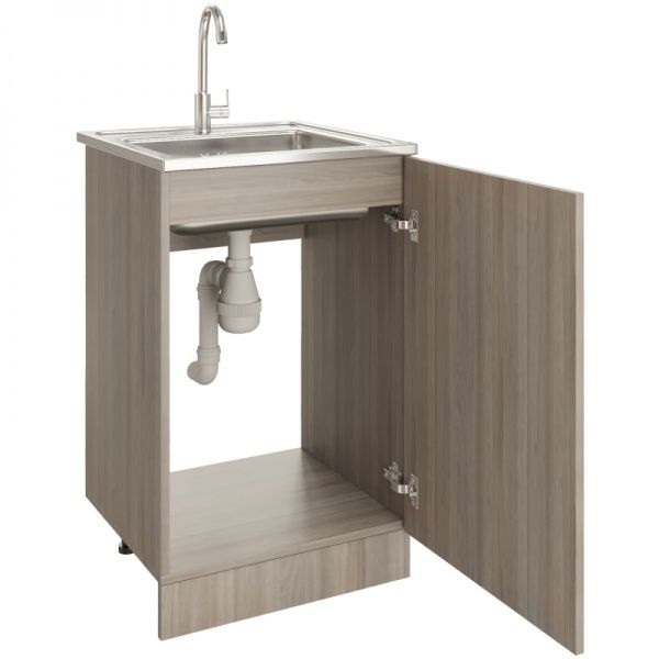 Тумба для накладной кухонной мойки 50 ЛДСП шимо/ясень светлый