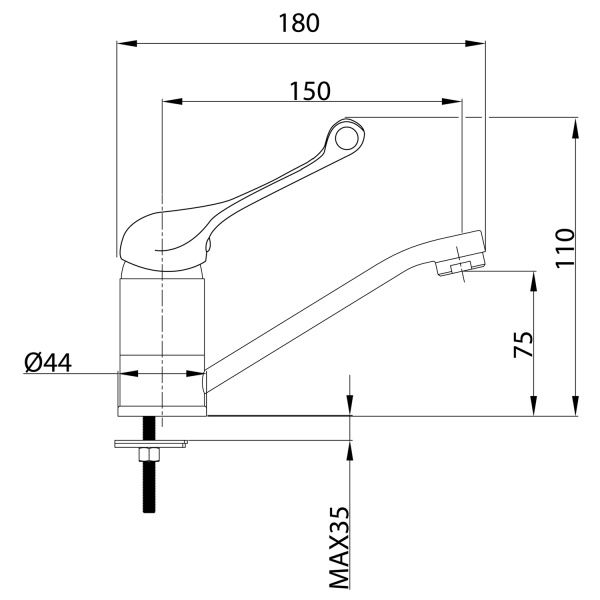 Смеситель хирургич. гайка, кор.изл. Istok Life