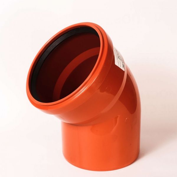 Отвод РР канализационный 160х30" (оранж.)