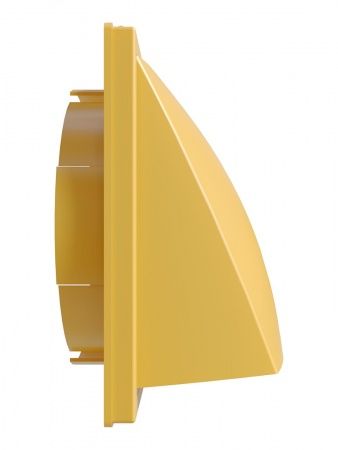 Выход стенной пластиковый D-150/160, 190х190мм, с клапанном (бежевый)