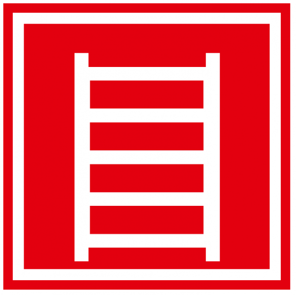 F03, Знак на пленке "Пожарная лестница" (200х200)